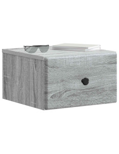 Mobiletto da notte a muro 2 pcs Grigio Sonoma 34,5 x 33 x 20 cm 2
