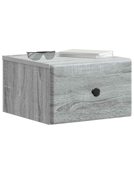 Mobiletto da notte a muro 2 pcs Grigio Sonoma 34,5 x 33 x 20 cm