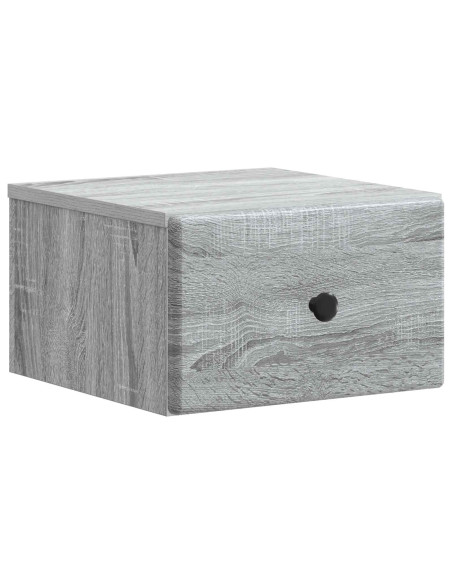 Mobiletto da notte a muro 2 pcs Grigio Sonoma 34,5 x 33 x 20 cm