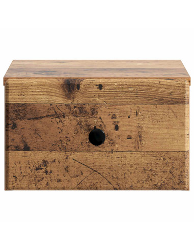 Mobiletto da notte a muro Legno antico 34,5 x 33 x 20 cm