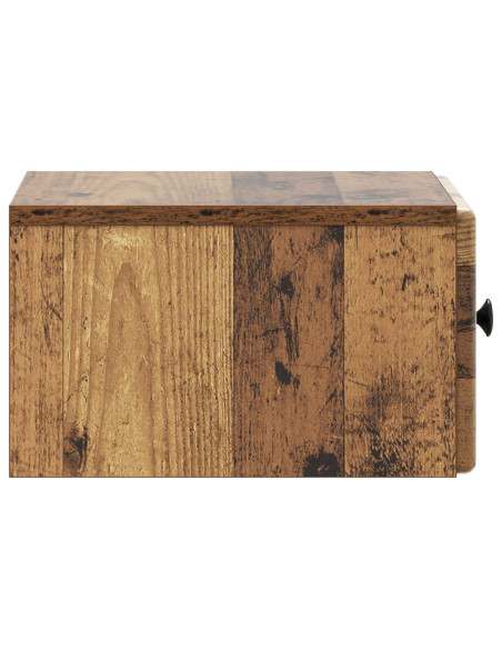Mobiletto da notte a muro Legno antico 34,5 x 33 x 20 cm