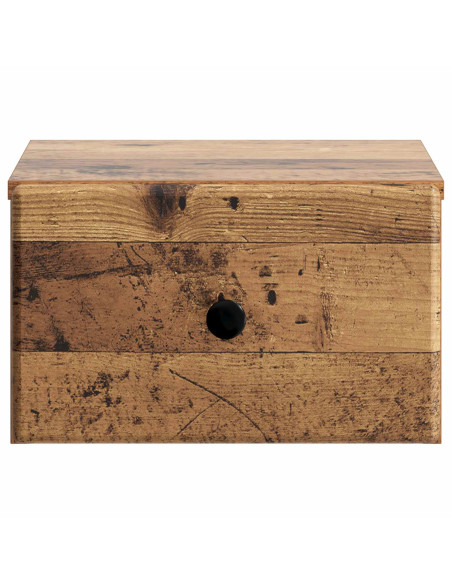 Mobiletto da notte a muro 2 pcs Legno antico 34,5 x 33 x 20 cm