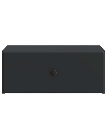 Mobiletto da notte a muro con cassetto Nero 49 x 34,5 x 20 cm