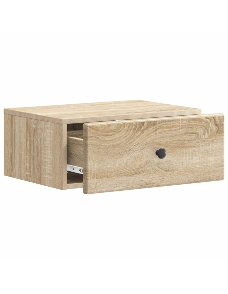 Mobiletto da notte a muro 2 pcs Rovere Sonoma 49 x 34,5 x 20 cm