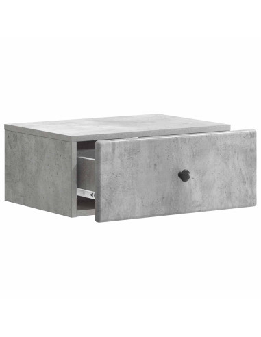 Mobiletto da notte a muro Grigio Cemento 49 x 34,5 x 20 cm