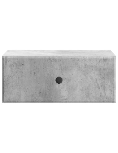 Mobiletto da notte a muro con cassetto 2 pcs Grigio Cemento