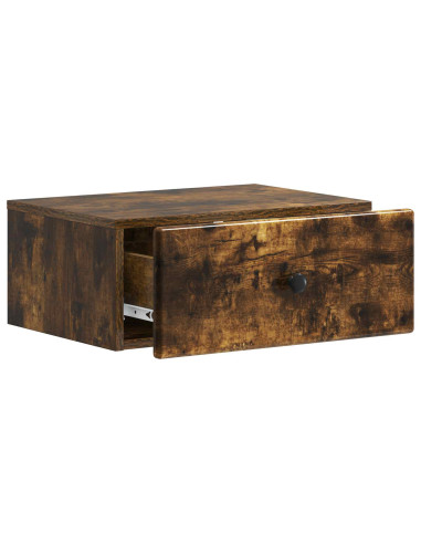 Mobiletto da notte a muro Rovere Fumo 49 x 34,5 x 20 cm
