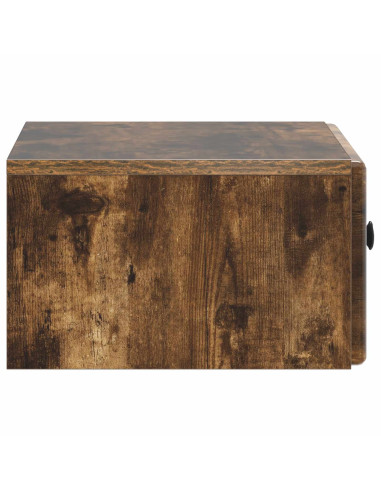 Mobiletto da notte a muro Rovere Fumo 49 x 34,5 x 20 cm