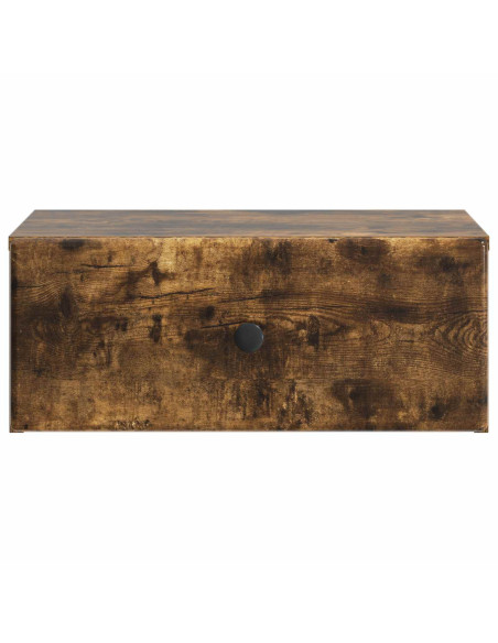 Mobiletto da notte a muro 2 pcs Rovere Fumo 49 x 34,5 x 20 cm