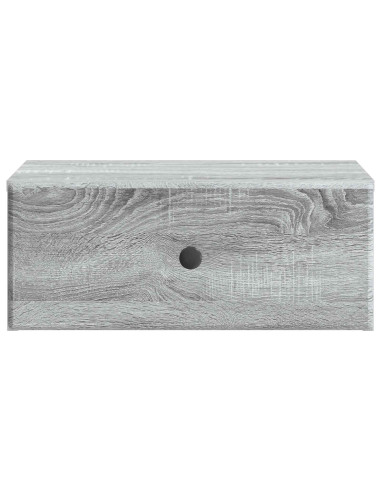 Mobiletto da notte a muro Grigio Sonoma 49 x 34,5 x 20 cm