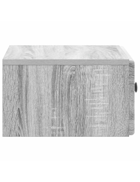 Mobiletto da notte a muro Grigio Sonoma 49 x 34,5 x 20 cm