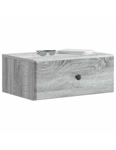 Mobiletto da notte a muro 2 pcs Grigio Sonoma 49 x 34,5 x 20 cm 2