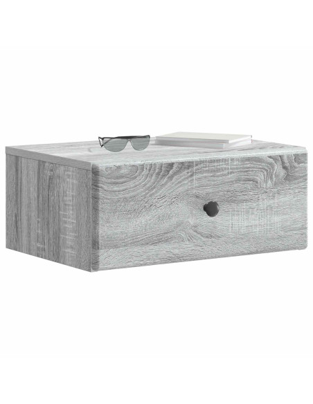 Mobiletto da notte a muro 2 pcs Grigio Sonoma 49 x 34,5 x 20 cm