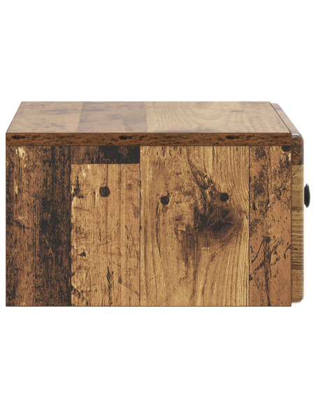 Mobiletto da notte a muro Legno antico 49 x 34,5 x 20 cm