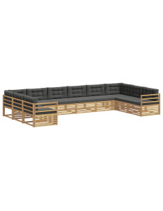 Set divani Legno di Acacia Massello 2