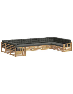 Set divani Legno di Acacia Massello 2