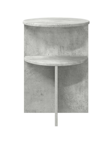 Tavolo laterale con archiviazione Grigio Cemento Ø 39,5 x 55 cm