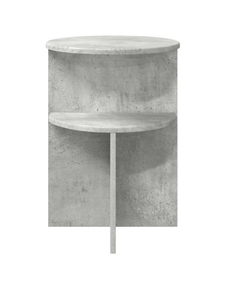 Tavolo laterale con archiviazione Grigio Cemento Ø 39,5 x 55 cm
