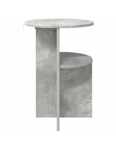 Tavolo laterale con archiviazione Grigio Cemento Ø 39,5 x 55 cm