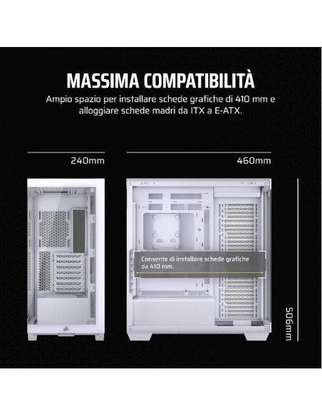 3500X TEMPERED GLASS MID-TOWER WH
