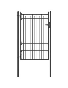 Cancello per recinzione HORST 100 x 150 cm Metallo Nero 2