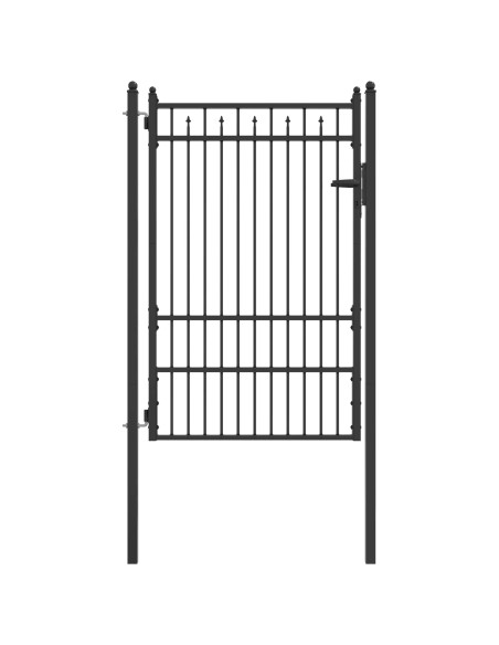 Cancello per recinzione HORST 100 x 150 cm Metallo Nero