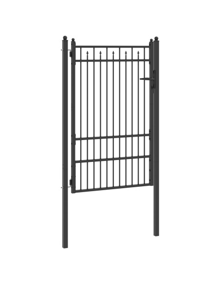 Cancello per recinzione HORST 100 x 150 cm Metallo Nero