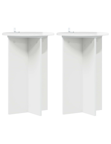 Supporto per piante 2 pcs Bianco Lucido Ø40 x 60 cm
