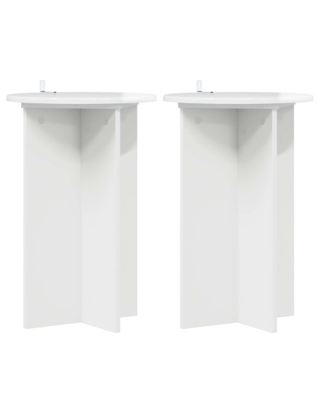 Supporto per piante 2 pcs Bianco Lucido Ø40 x 60 cm