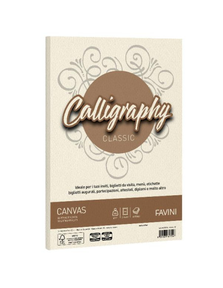 CF50 FG CANVAS 200GR A4 AVORIO