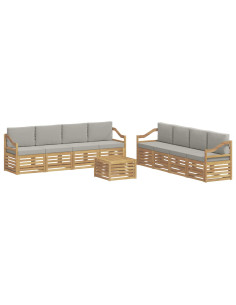 Set divani Legno di Acacia Massello 2