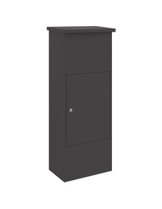 Cassetta per pacchi con porta Nero 44,5 x 29 x 110,5 cm Acciaio 2