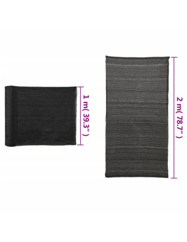 Rete per Privacy in HDPE 2x10 m Nera