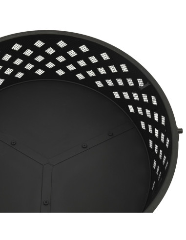 Braciere con Attizzatoio 68 cm XXL in Acciaio