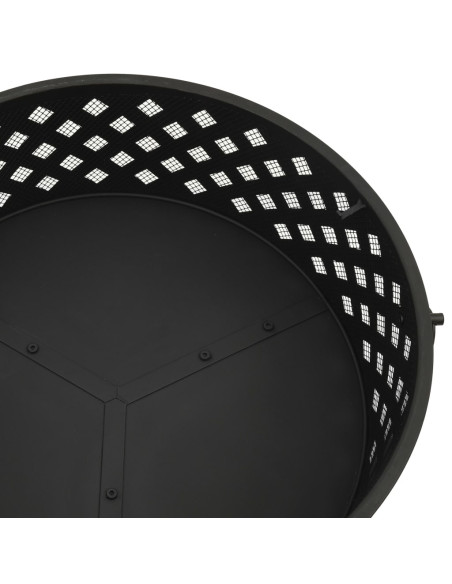Braciere con Attizzatoio 68 cm XXL in Acciaio