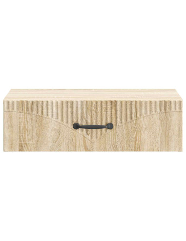 Tavolino da Parete Laterale Rovere Sonoma 59 x 34,5 x 17 cm