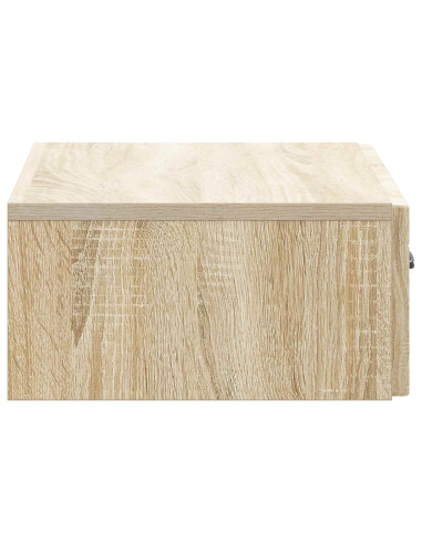 Tavolino da Parete Laterale Rovere Sonoma 59 x 34,5 x 17 cm