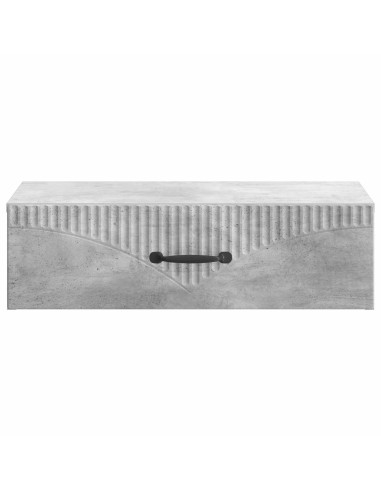 Tavolino da Parete Laterale Grigio Cemento 59 x 34,5 x 17 cm