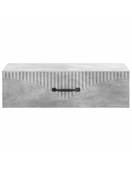 Tavolino da Parete Laterale Grigio Cemento 59 x 34,5 x 17 cm