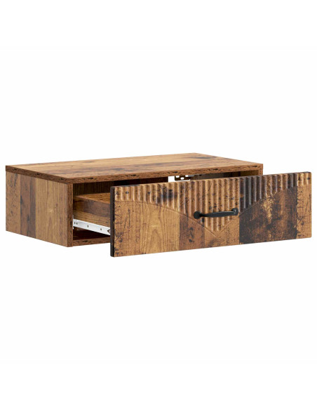 Tavolino da Parete Laterale Legno antico 59 x 34,5 x 17 cm