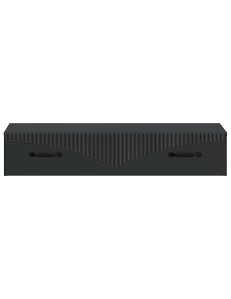 Tavolino da Parete Laterale Nero 87,5 x 34,5 x 17 cm