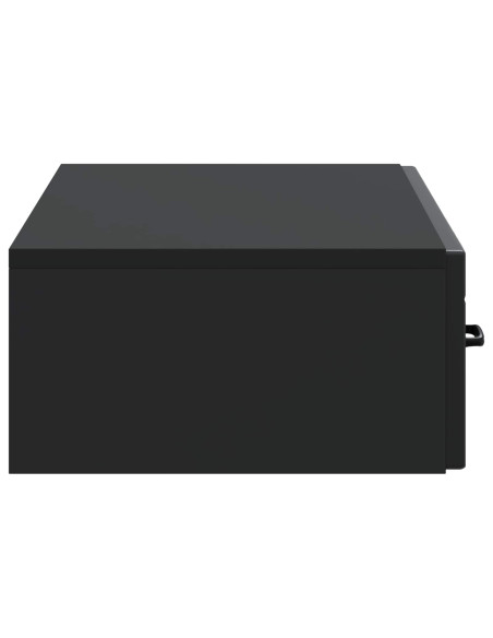 Tavolino da Parete Laterale Nero 87,5 x 34,5 x 17 cm