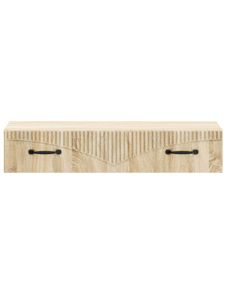 Tavolino da Parete Laterale Rovere Sonoma 87,5 x 34,5 x 17 cm