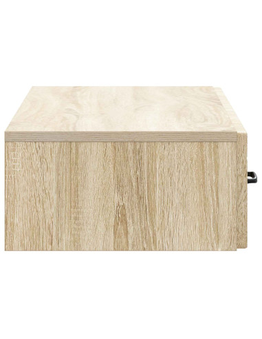 Tavolino da Parete Laterale Rovere Sonoma 87,5 x 34,5 x 17 cm