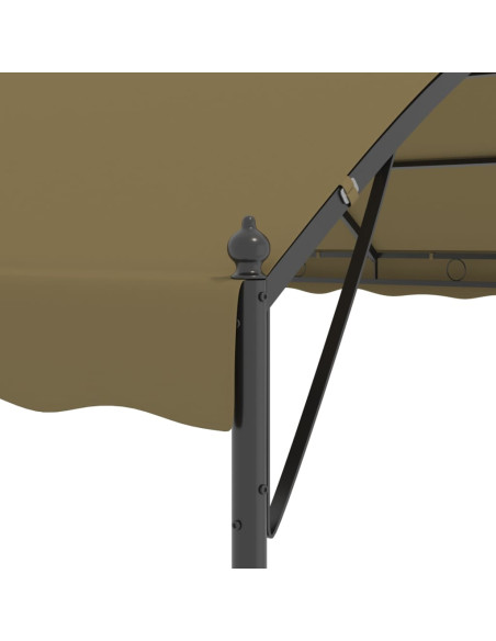 Gazebo 4x3x2,6 m Grigio Talpa 180 g/m²