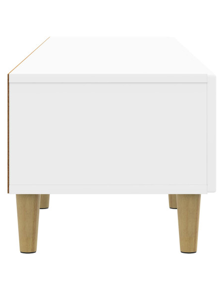 Mobile TV Bianco Lucido 147 x 34,5 x 30 cm Legno ingegnerizzato