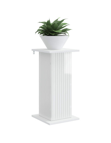 Supporto per piante 2 pcs Bianco Lucido 30,5 x 30 x 60,5 cm
