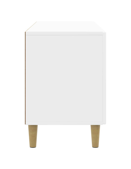 Mobile TV Bianco Lucido 99 x 34,5 x 50 cm Legno ingegnerizzato