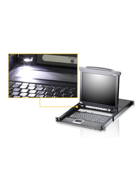 ATEN Switch KVM LCD a binario singolo PS/2-USB VGA a 8 porte