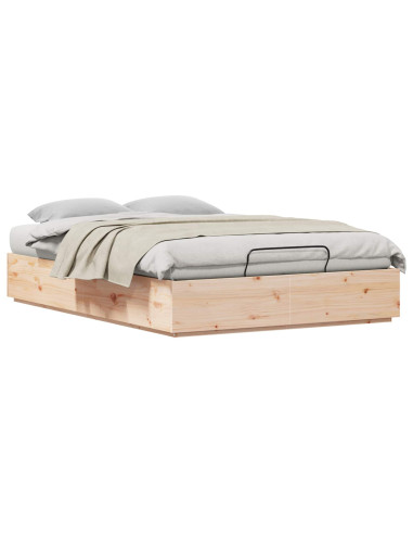 Letto ottomano Naturale 120 x 190 cm Legno di pino massiccio